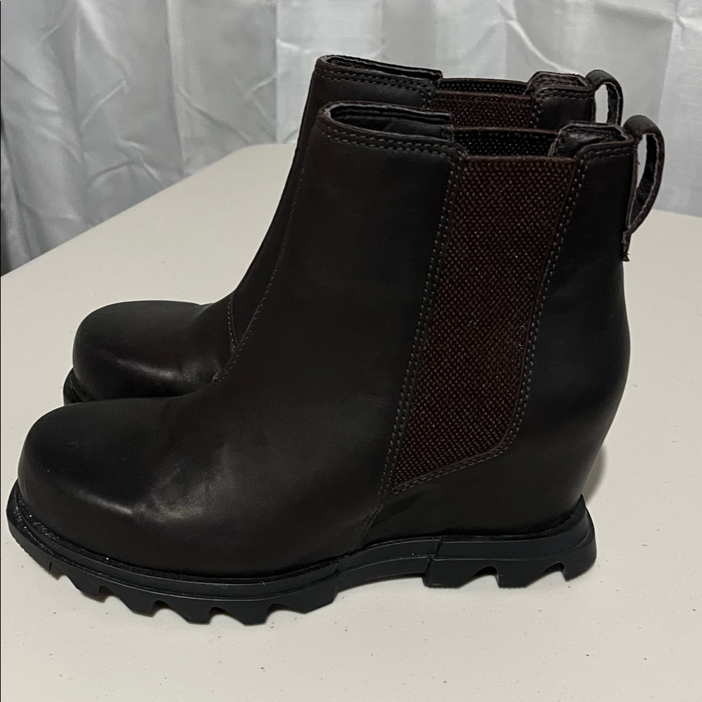 Sorel Joan Rhapsody Dark Brown Wedges